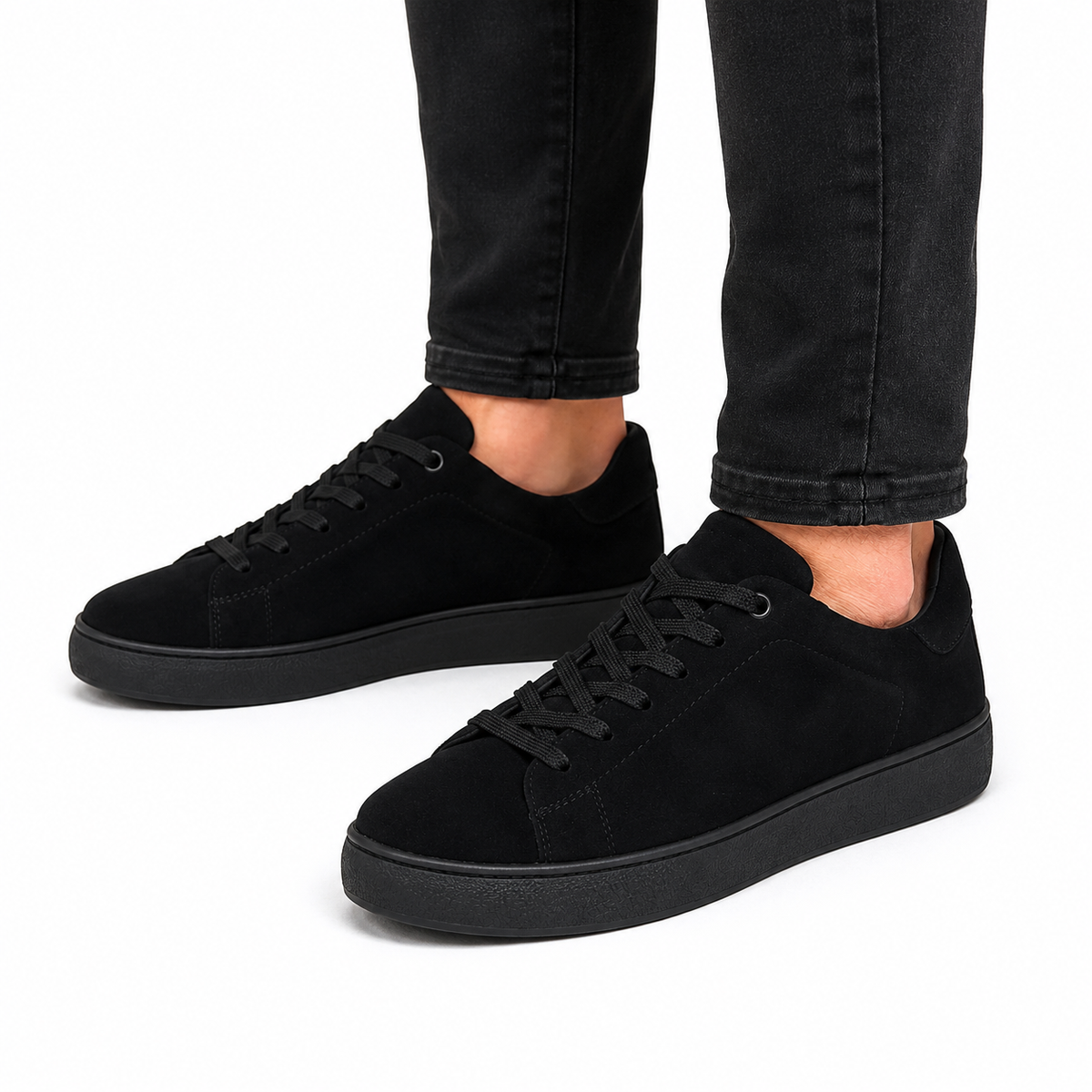 Kişi üçün Qara Zamşa Sneaker