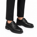 Premium Qara Dəri Oxford Stil Kişi Ayaqqabısı
