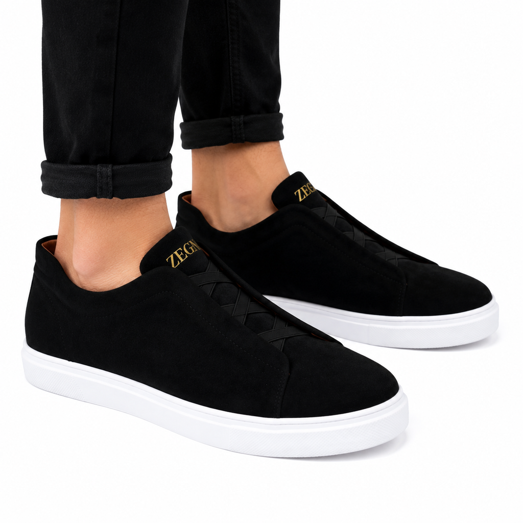Premium Görünüşlü Qara Kişi Sneaker Ayaqqabı