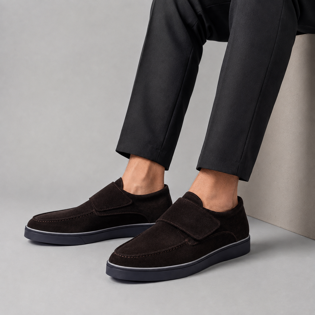 Kişi üçün Tünd Qəhvəyi Zamşa Loafer Ayaqqabı – Premium Klassik və Rahat Gündəlik Stil