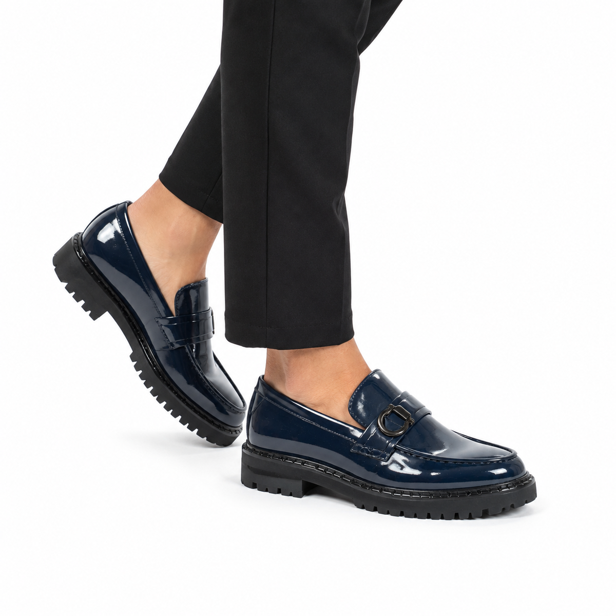 Kişi üçün Lacivərt Loafer Ayaqqabı