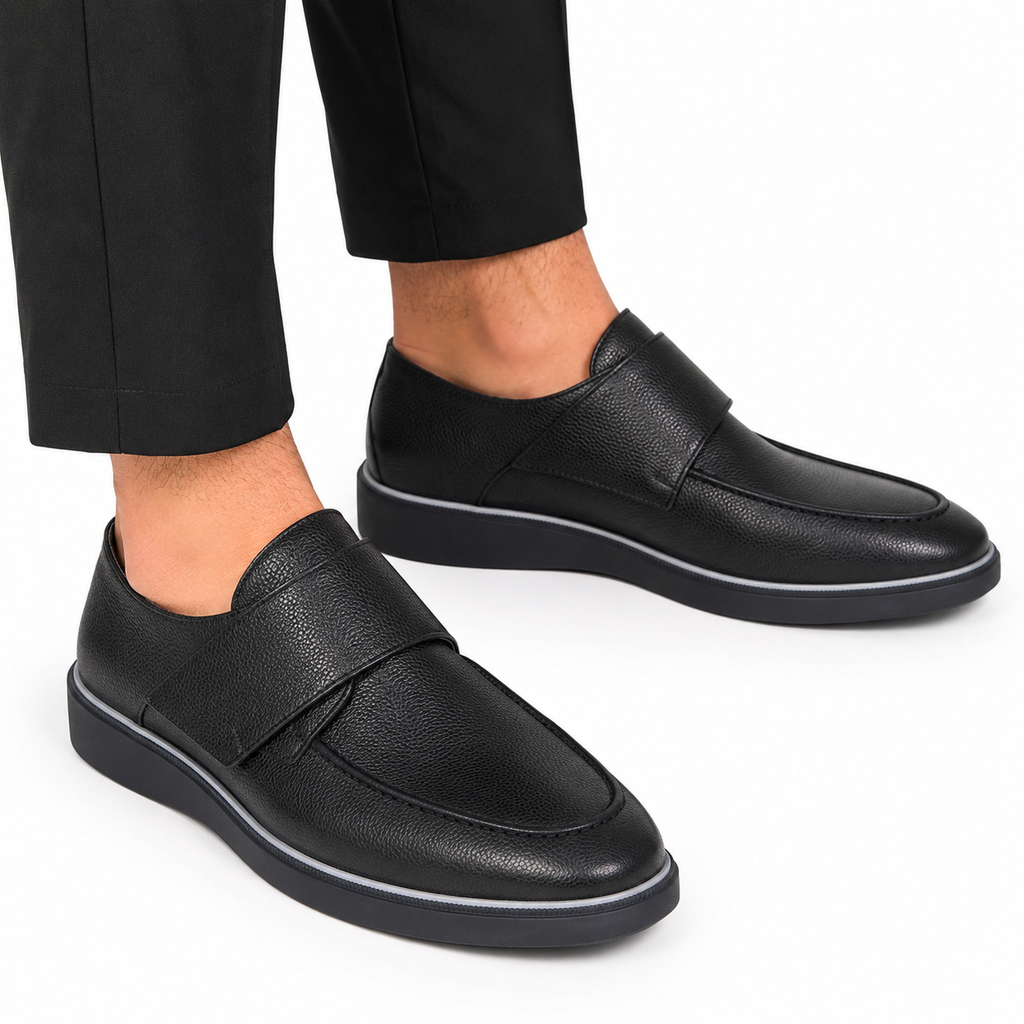 Kişi üçün Qara Dəri Loafer Ayaqqabısı