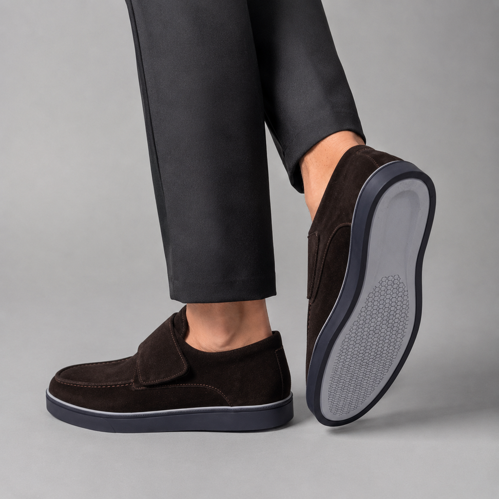 Kişi üçün Tünd Qəhvəyi Zamşa Loafer Ayaqqabı – Premium Klassik və Rahat Gündəlik Stil