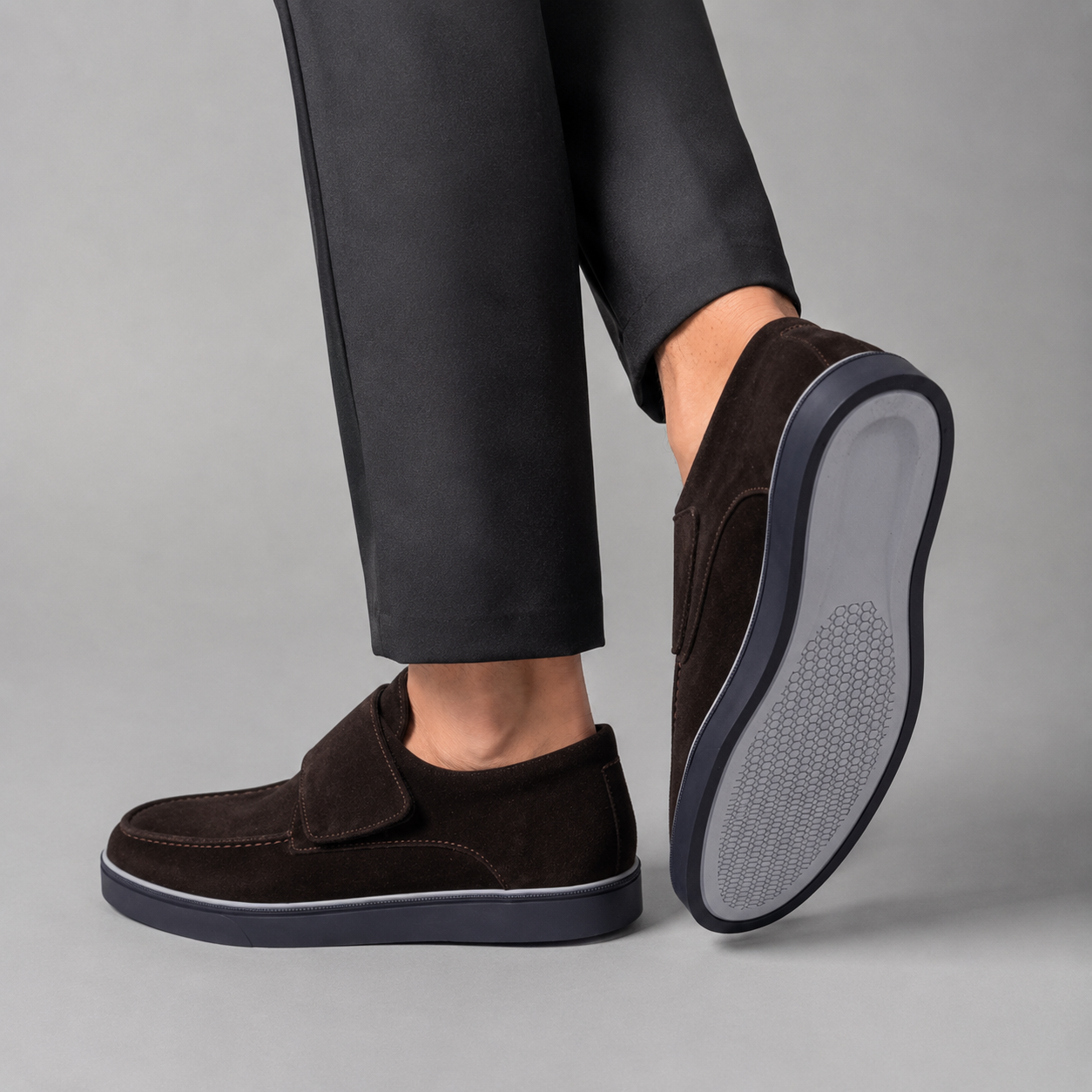 Kişi üçün Tünd Qəhvəyi Zamşa Loafer Ayaqqabı – Premium Klassik və Rahat Gündəlik Stil