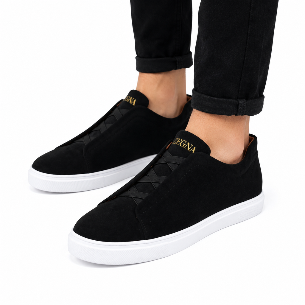 Premium Görünüşlü Qara Kişi Sneaker Ayaqqabı