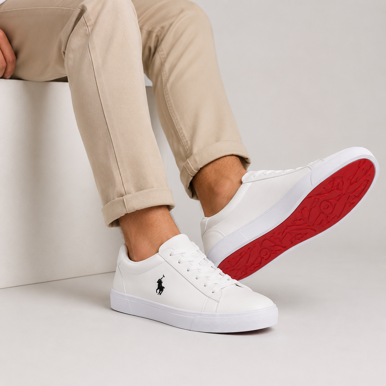 Kişi üçün ağ sneaker ayaqqabı