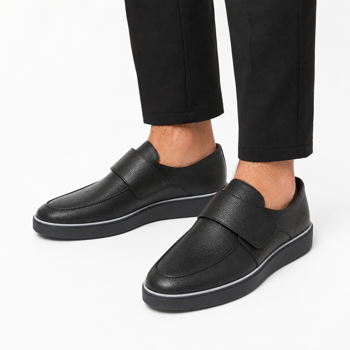 Kişi üçün Qara Dəri Loafer Ayaqqabısı