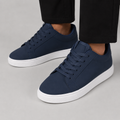 Kişi üçün tünd göy ağ altlıqlı gündəlik sneaker ayaqqabı