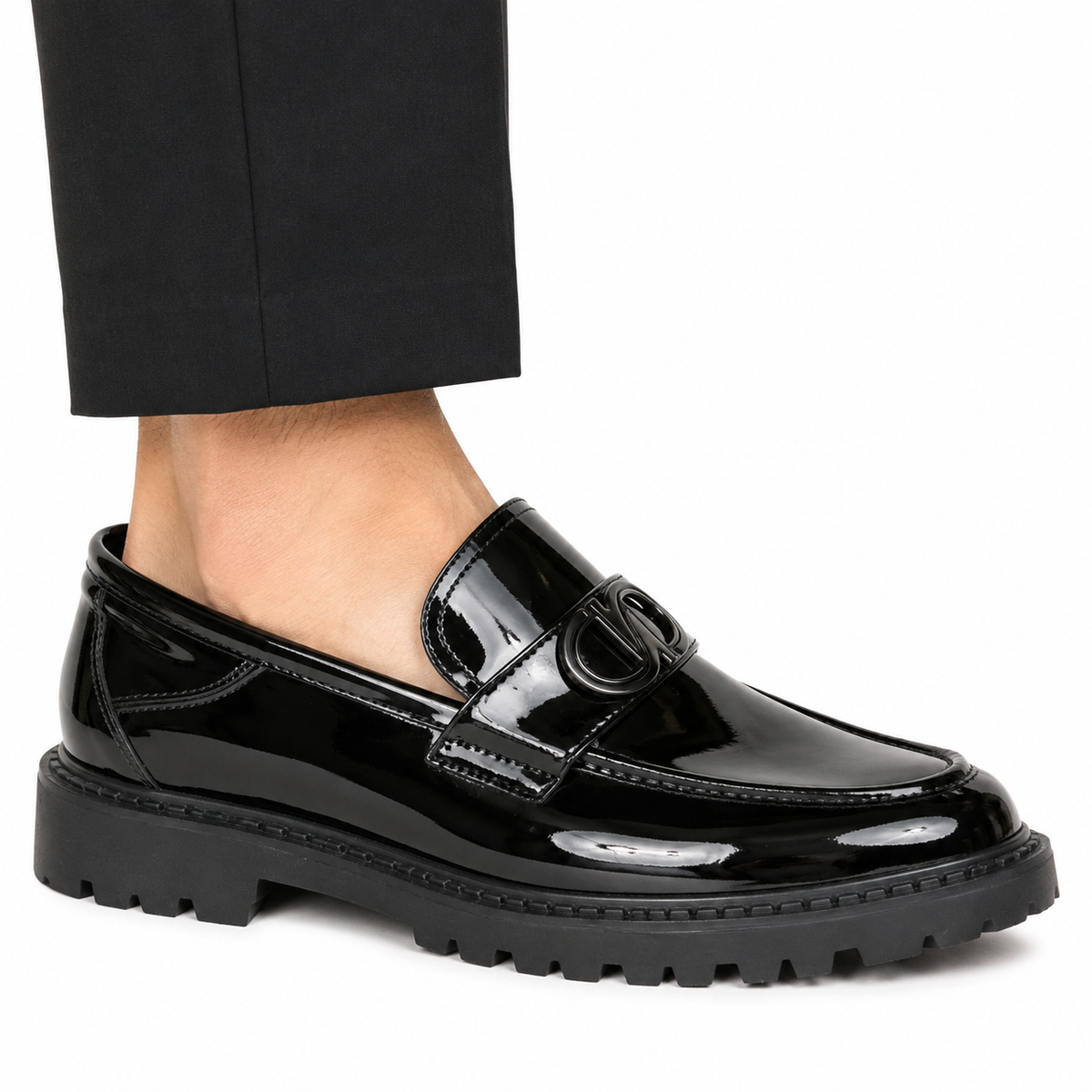 Kişi üçün Qara Laklı Loafer Ayaqqabı