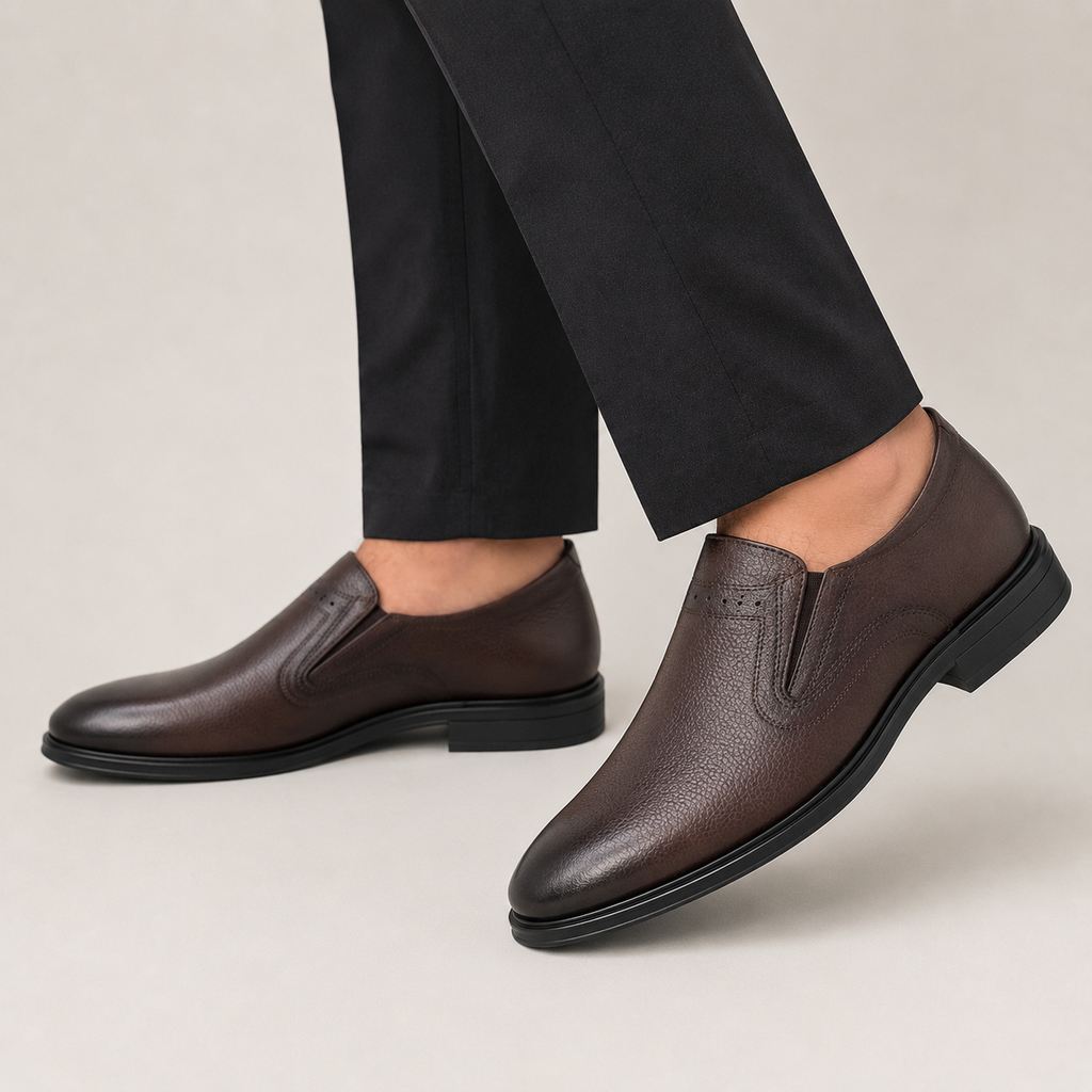 Kişi üçün Qəhvəyi Dəri Loafer Ayaqqabı – Klassik və Eleqant Gündəlik Model