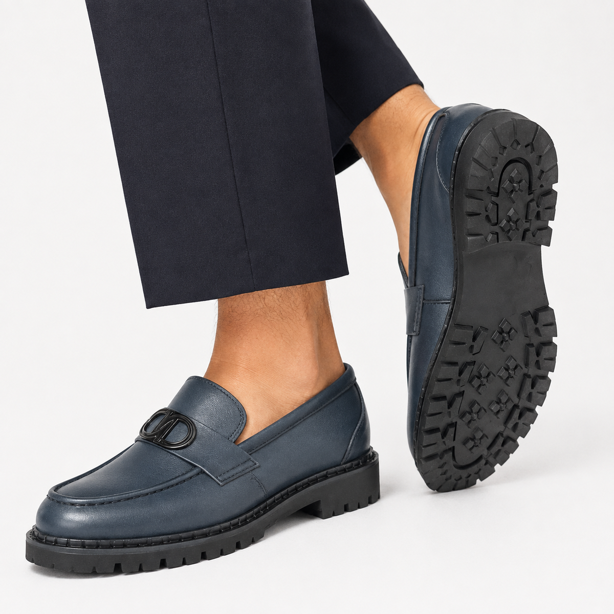 Kişi üçün Tünd Boz Klassik Loafer Ayaqqabı