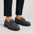 Kişi üçün Tünd Boz Klassik Loafer Ayaqqabı