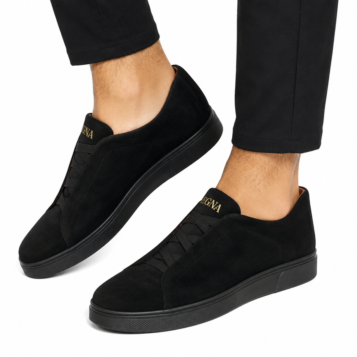 Premium Qara Süet Kişi Loafer Ayaqqabı