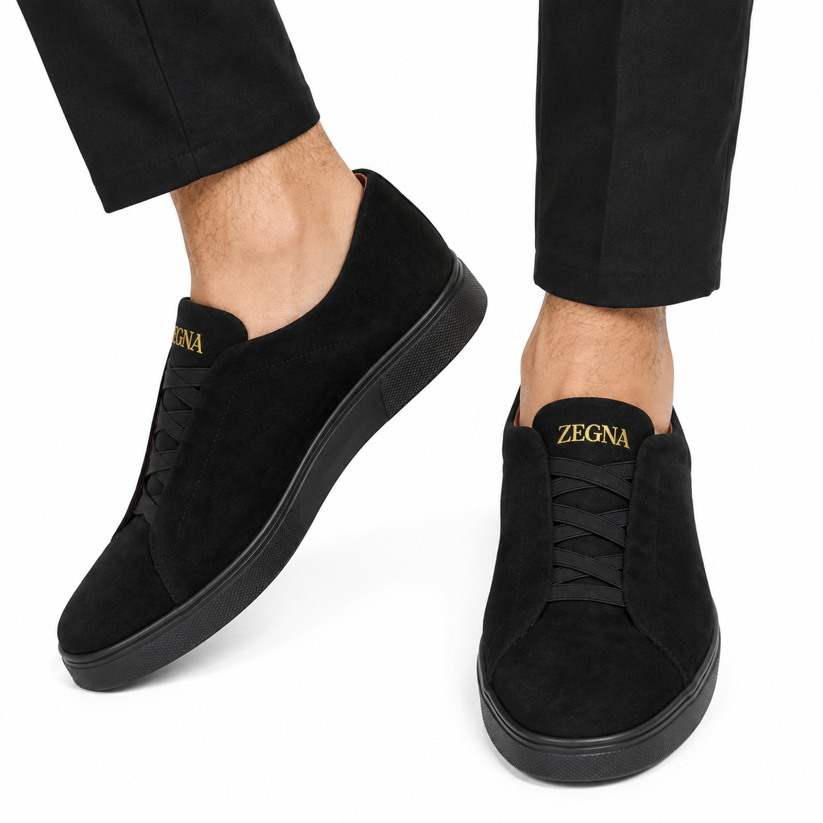 Premium Qara Süet Kişi Loafer Ayaqqabı