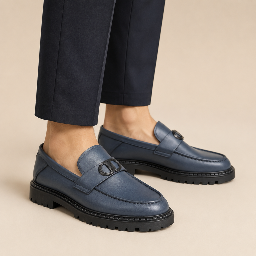 Kişi üçün Tünd Boz Klassik Loafer Ayaqqabı