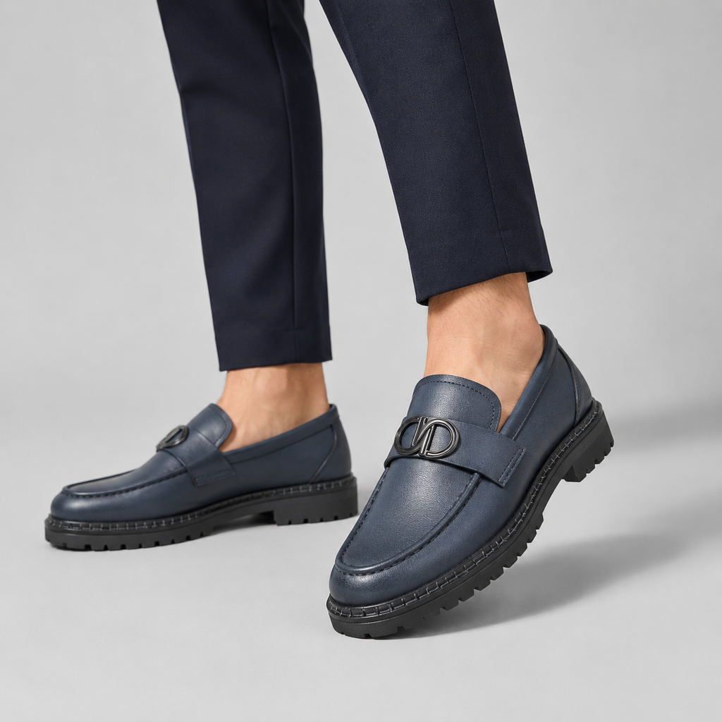 Kişi üçün Tünd Boz Klassik Loafer Ayaqqabı